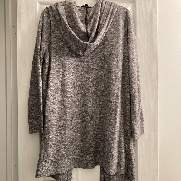 Project Runway Hooded Open Sweater - Large Gray - Picture 2 of 4